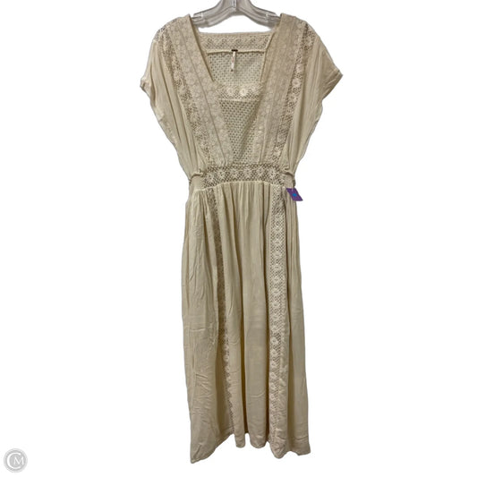Dress Casual Maxi By Free People In Cream, Size: L