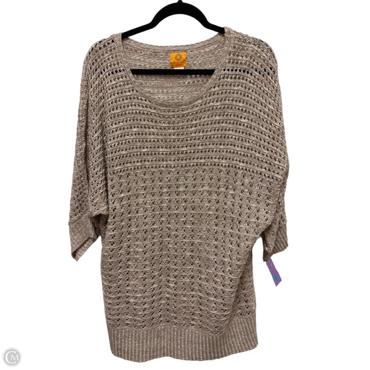 Sweater Short Sleeve By Ruby Rd In Tan, Size: 2x