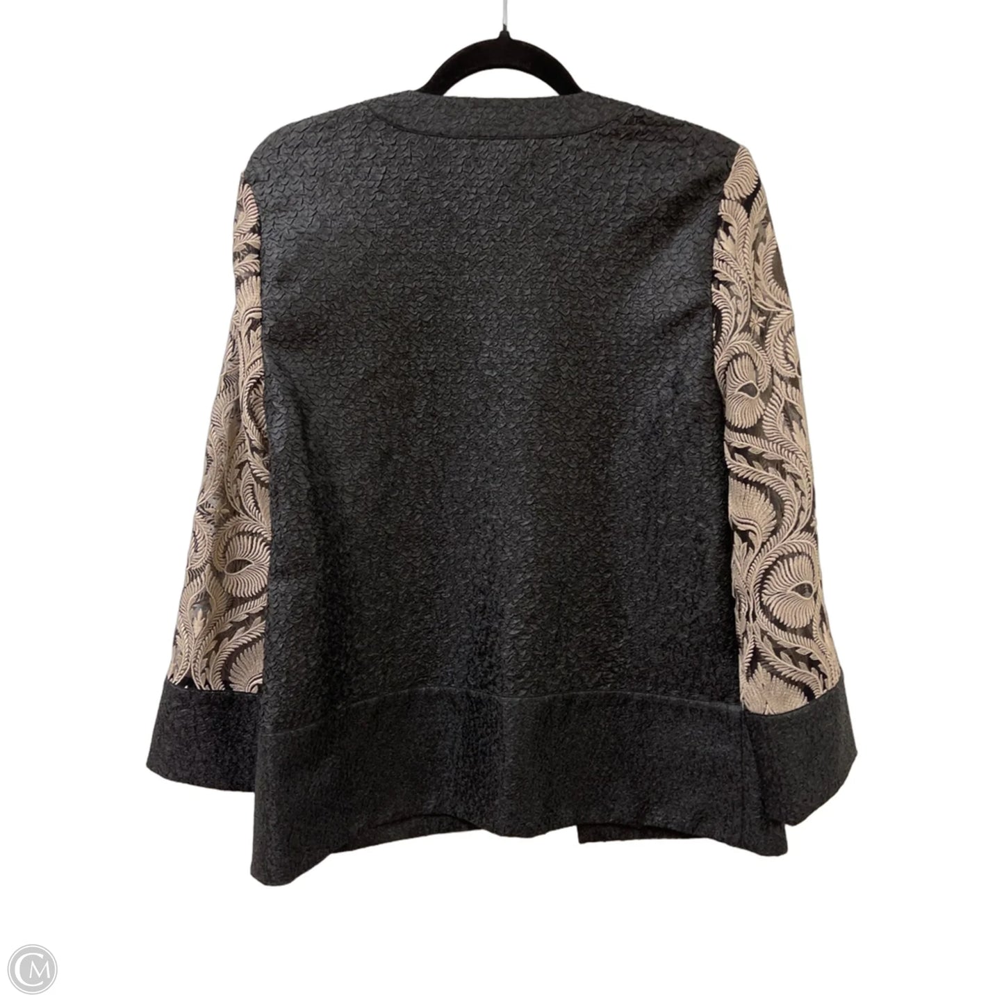 Cardigan By Chicos In Black & Cream, Size: S