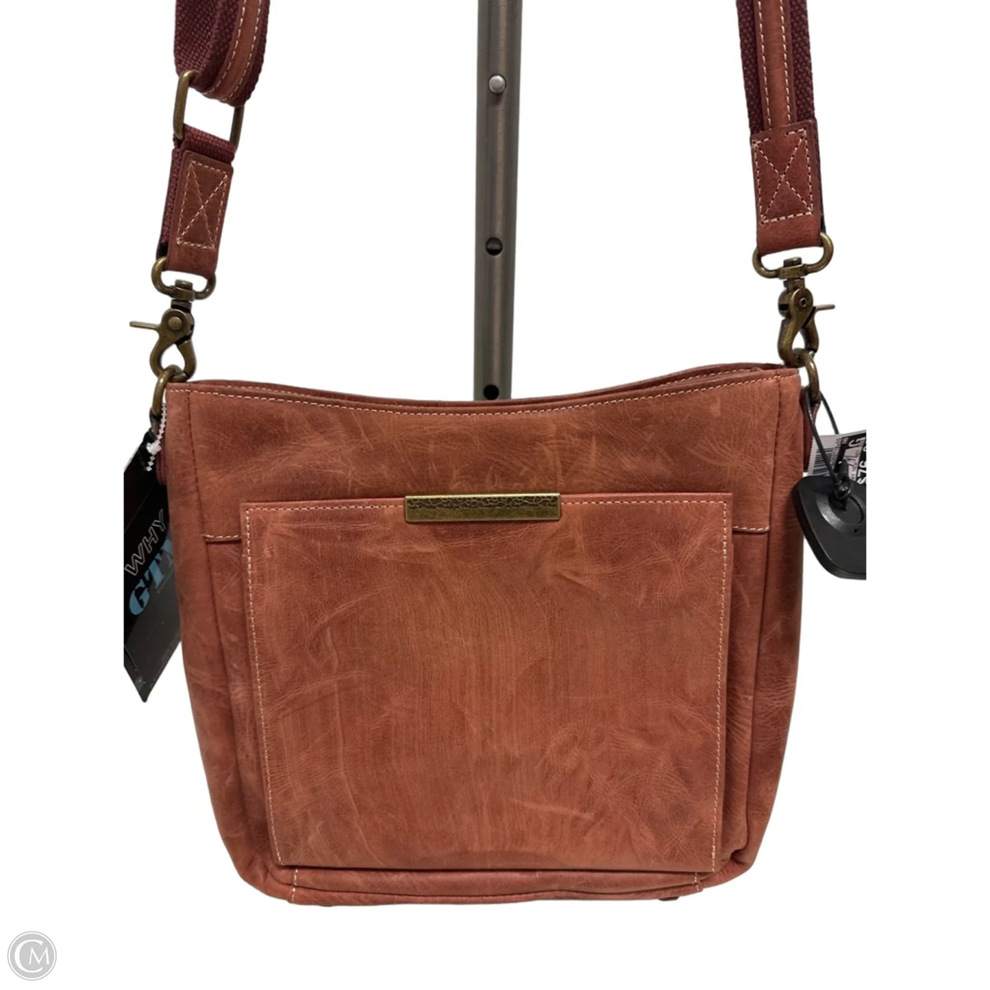 Crossbody Leather By Clothes Mentor, Size: Medium