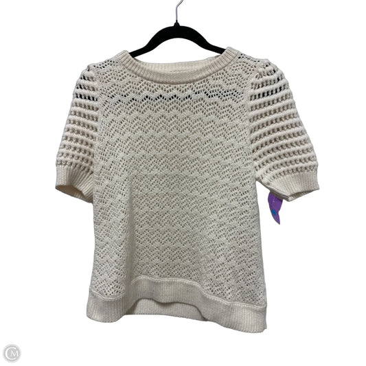 Sweater Short Sleeve By Madewell In Cream, Size: Xs