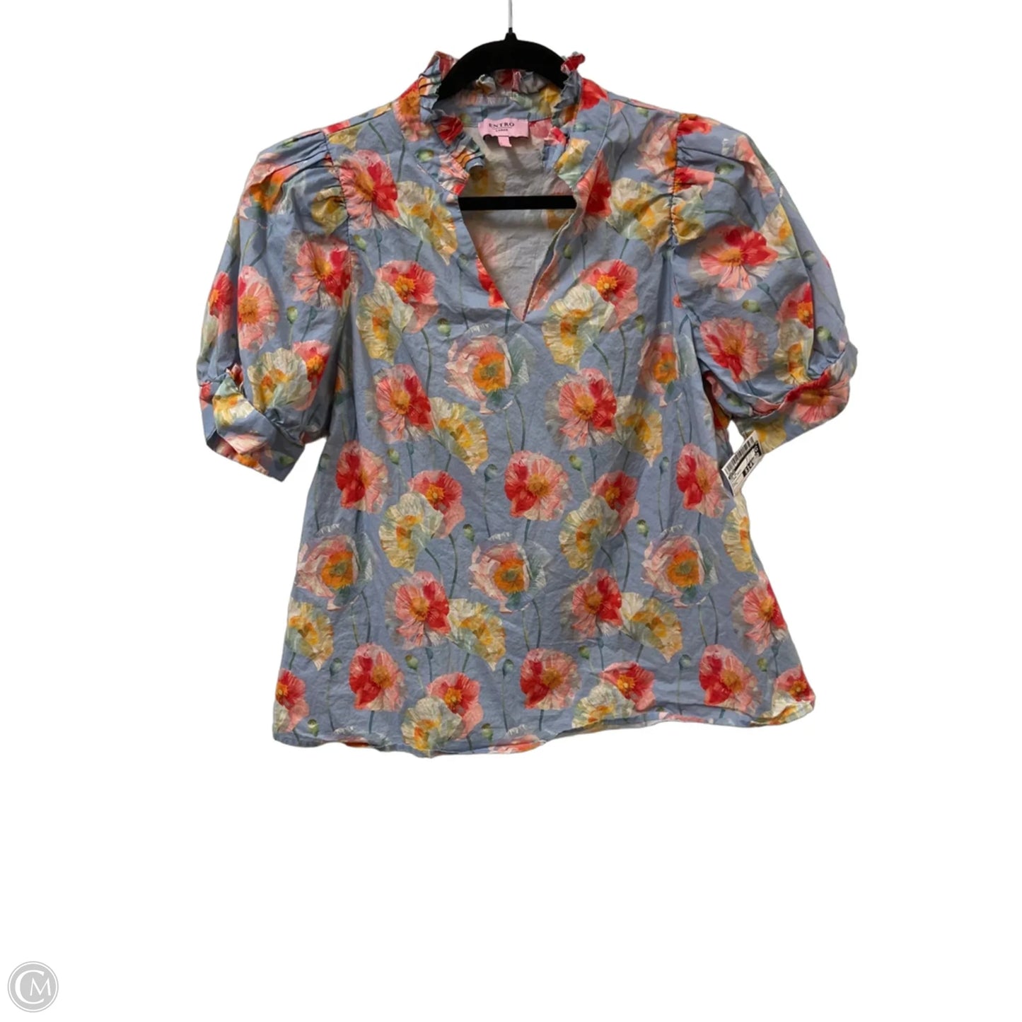 Top Short Sleeve By Entro In Floral Print, Size: L