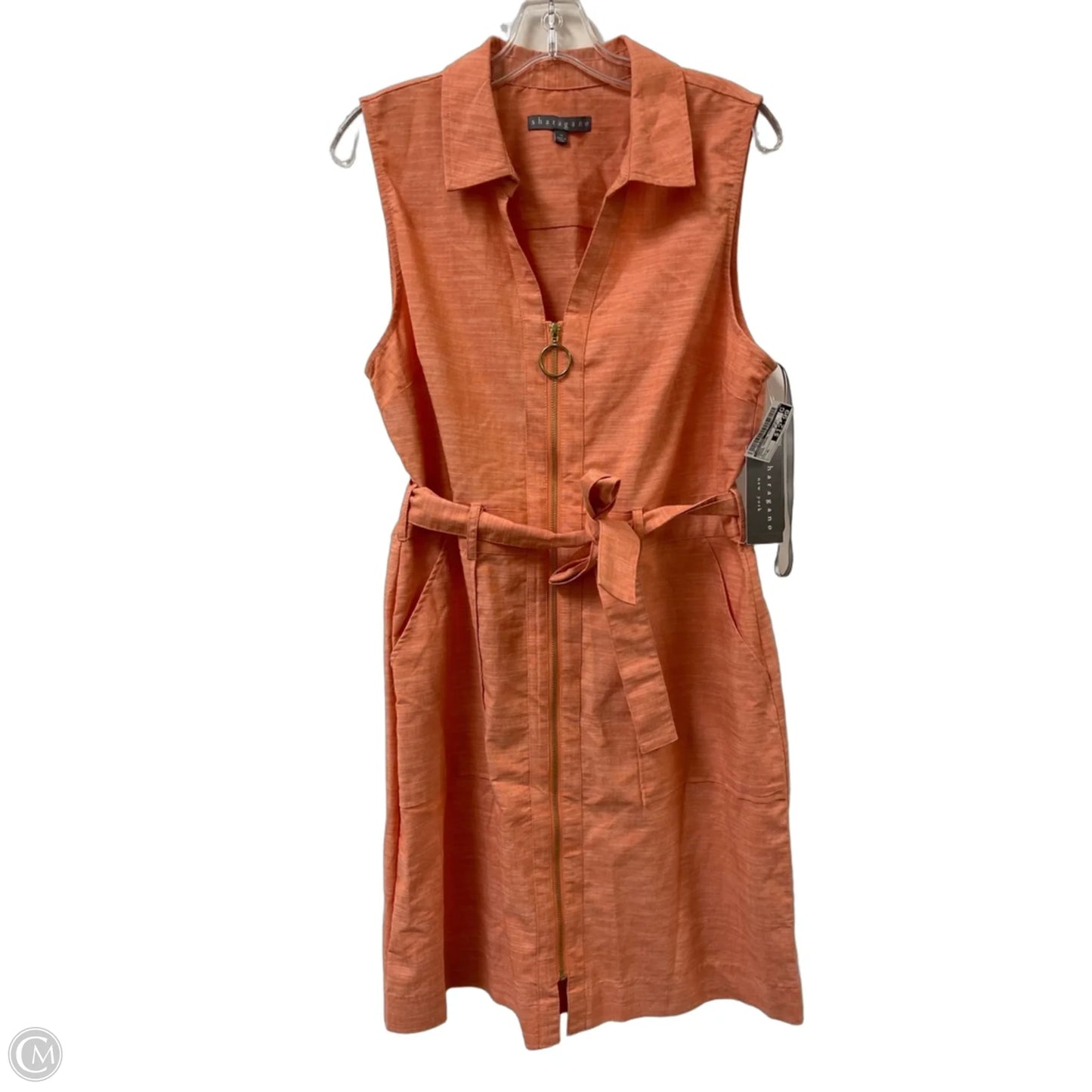 Dress Casual Midi By Sharagano In Orange, Size: Xl