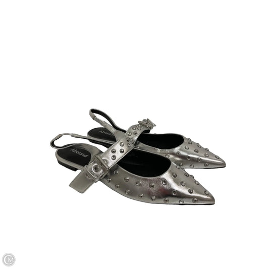 Shoes Flats By Abound In Silver, Size: 9