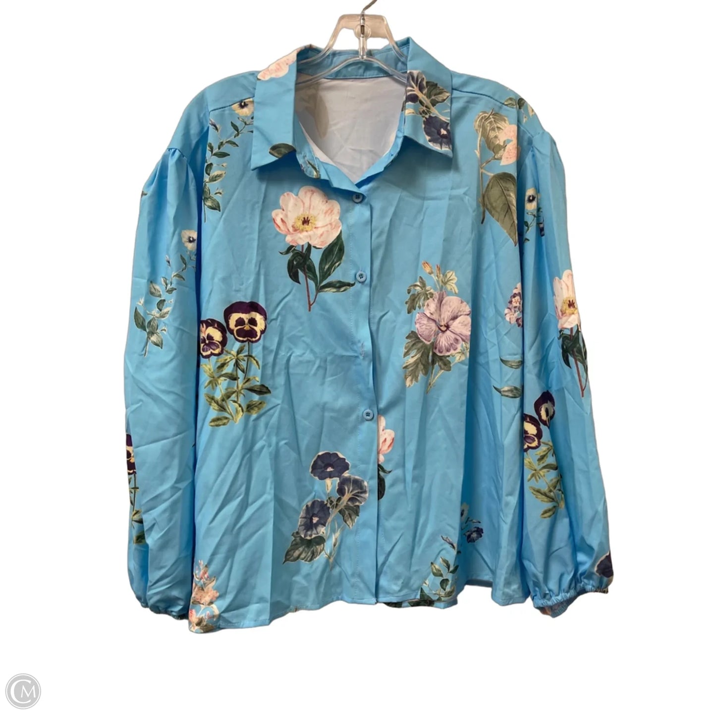 Top Long Sleeve By Clothes Mentor In Blue, Size: L