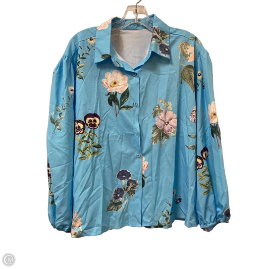 Top Long Sleeve By Clothes Mentor In Blue, Size: L