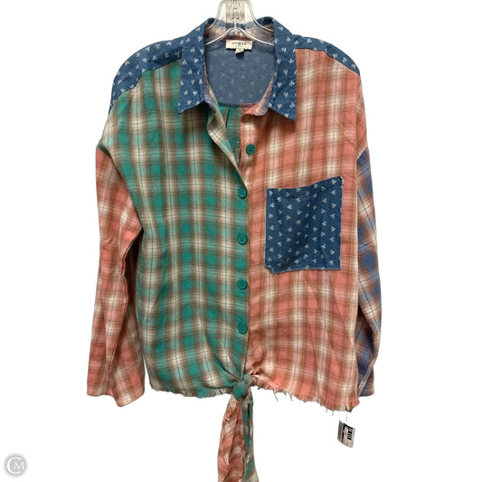 Blouse Long Sleeve By Umgee In Multi-colored, Size: M