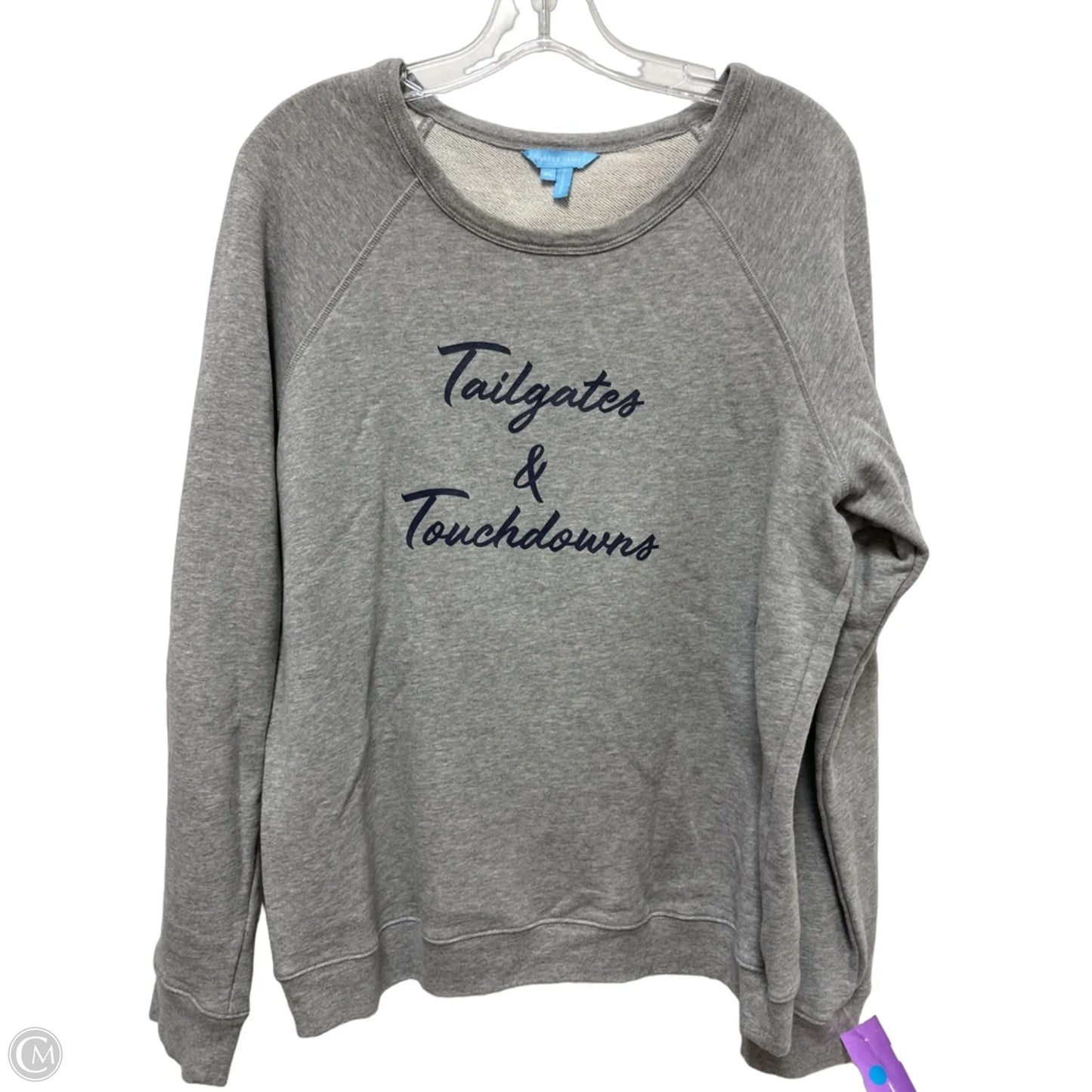 Sweater By Draper James In Grey, Size: Xl
