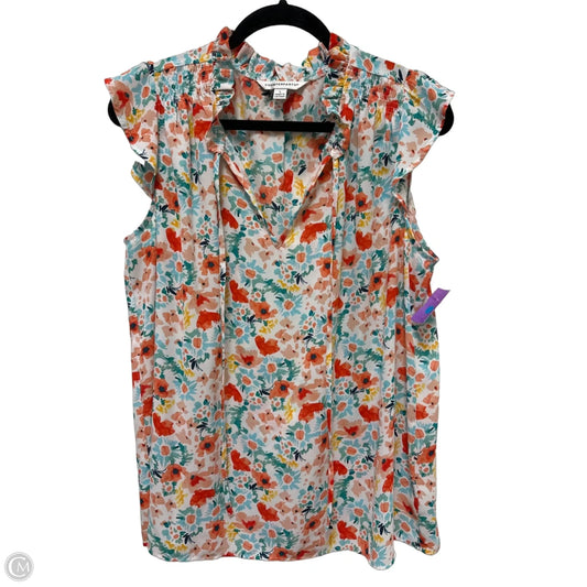 Top Sleeveless By Counterparts In Geometric Pattern, Size: L