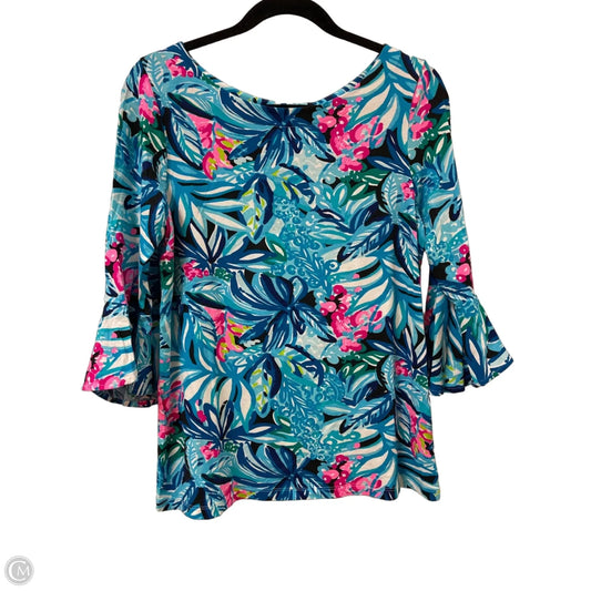 Top Long Sleeve Designer By Lilly Pulitzer In Blue, Size: M