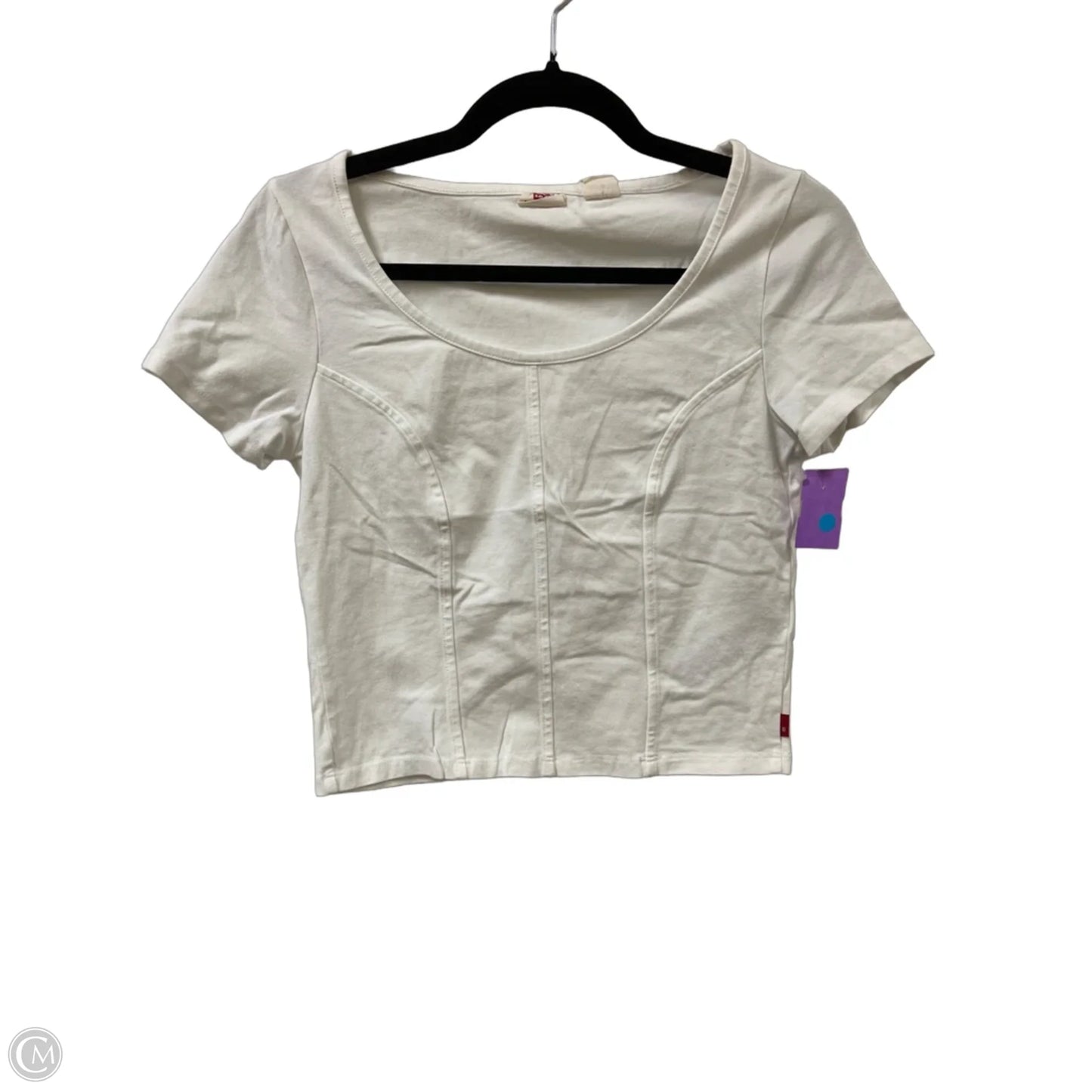 Top Short Sleeve By Levis In White, Size: S
