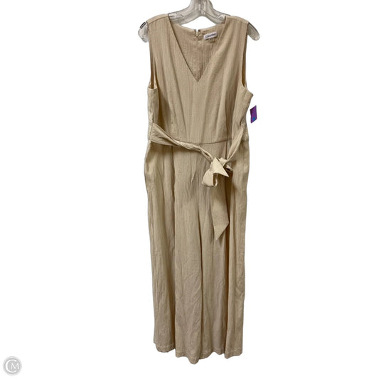 Jumpsuit By Calvin Klein In Cream, Size: Xl