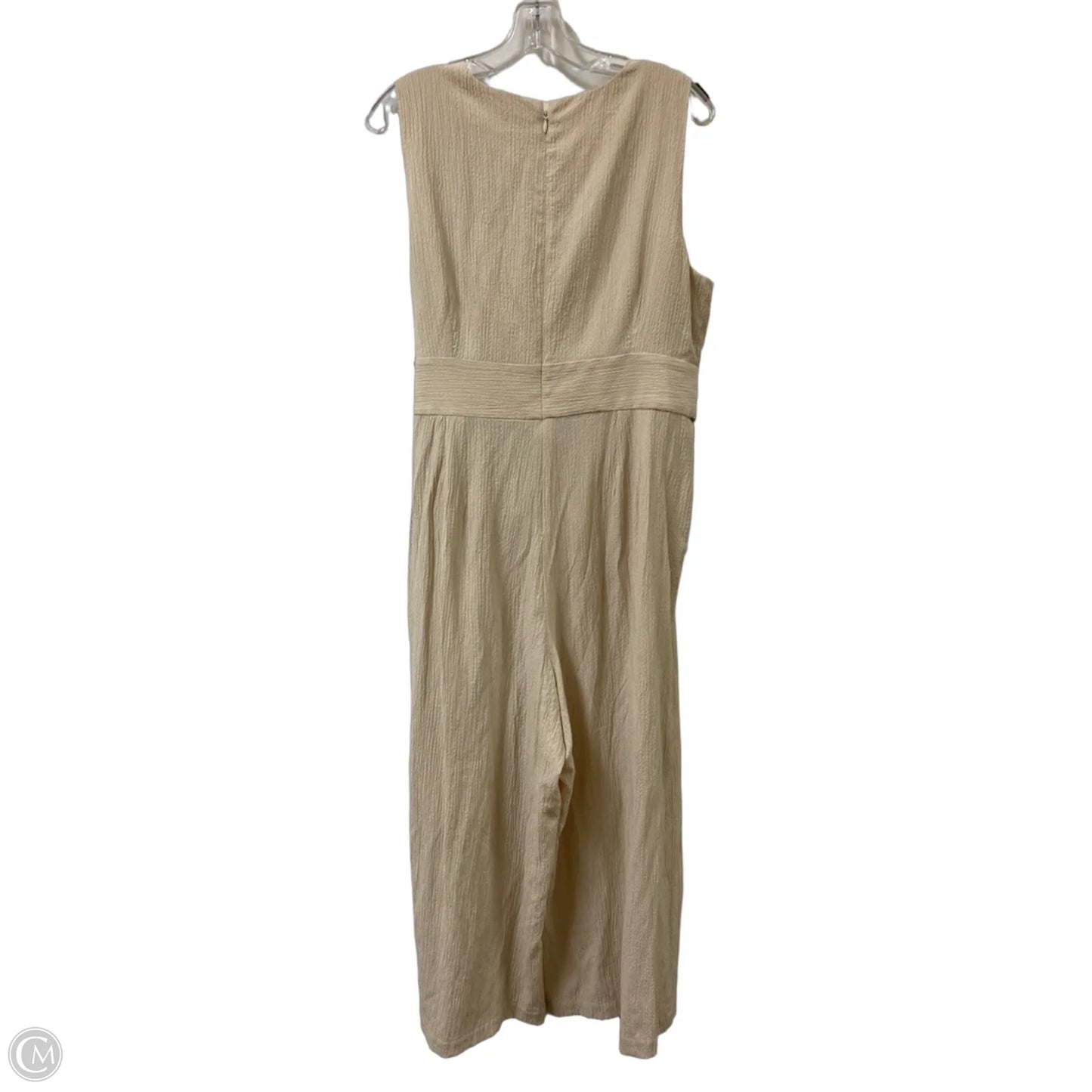 Jumpsuit By Calvin Klein In Cream, Size: Xl