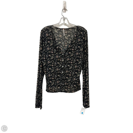 Top Long Sleeve By Free People In Black, Size: M