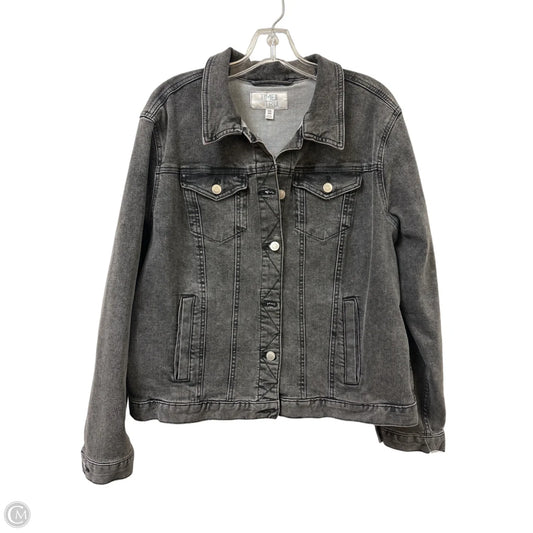 Jacket Denim By Time And Tru In Black, Size: 2x