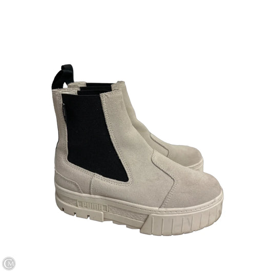 Boots Ankle Heels By Puma In Taupe, Size: 7