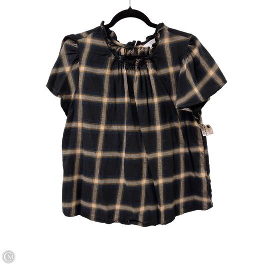 Top Short Sleeve By Time And Tru In Black, Size: L