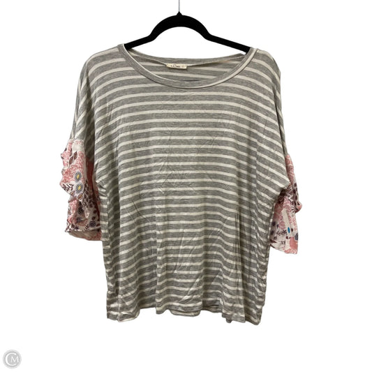 Top Short Sleeve By Clothes Mentor In Grey, Size: L