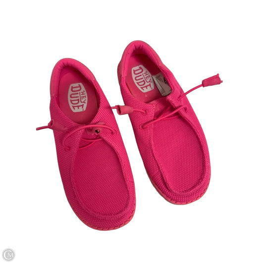 Shoes Flats By Hey Dude In Pink, Size: 6