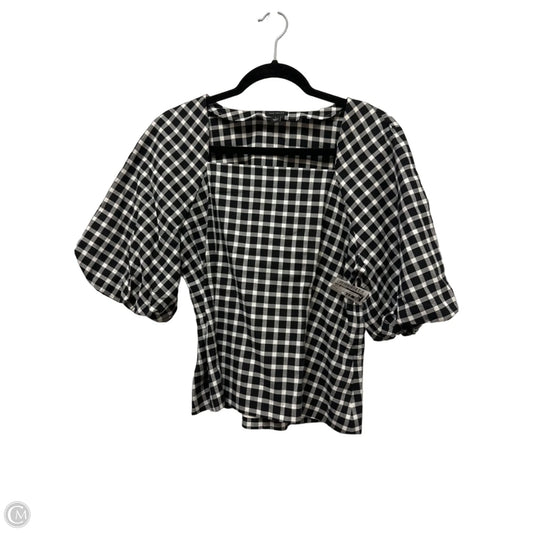 Top Short Sleeve By Ann Taylor In Black, Size: S