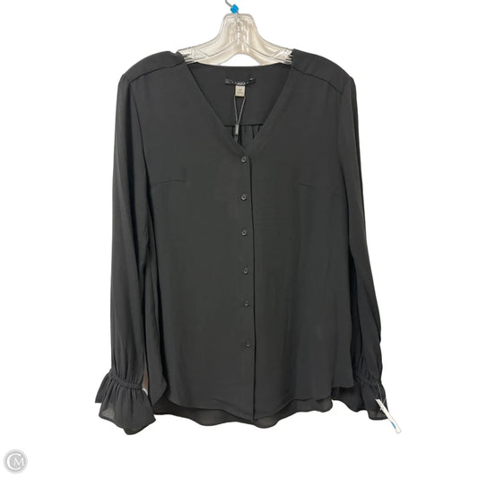Blouse Long Sleeve By T Tahari In Black, Size: M