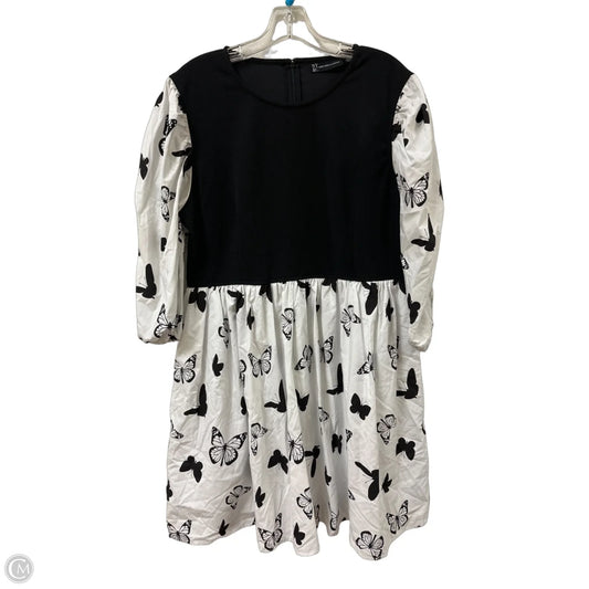 Dress Party Midi By New York And Co In Black & White, Size: Xl