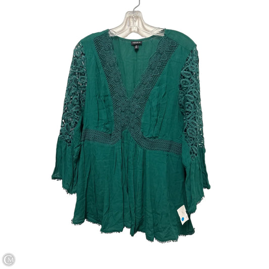 Top Long Sleeve By Torrid In Green, Size: L