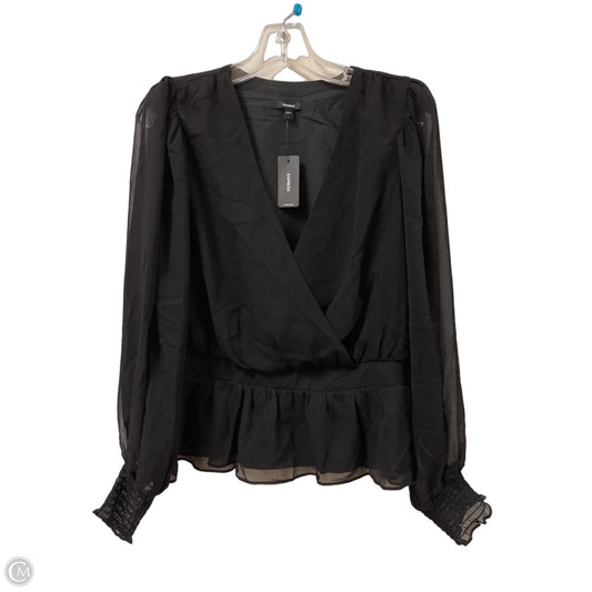 Top Long Sleeve By Express In Black, Size: L