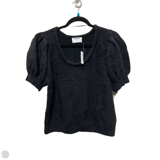 Sweater Short Sleeve By Old Navy In Black, Size: L
