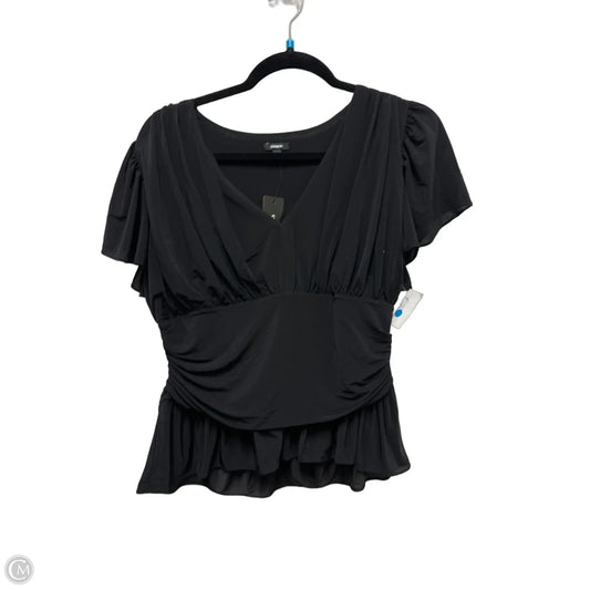 Top Short Sleeve By Express In Black, Size: L