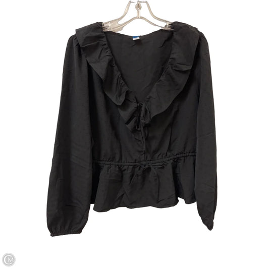 Top Long Sleeve By Old Navy In Black, Size: L