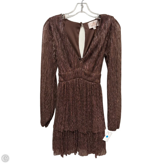 Dress Party Short By Clothes Mentor In Brown, Size: S
