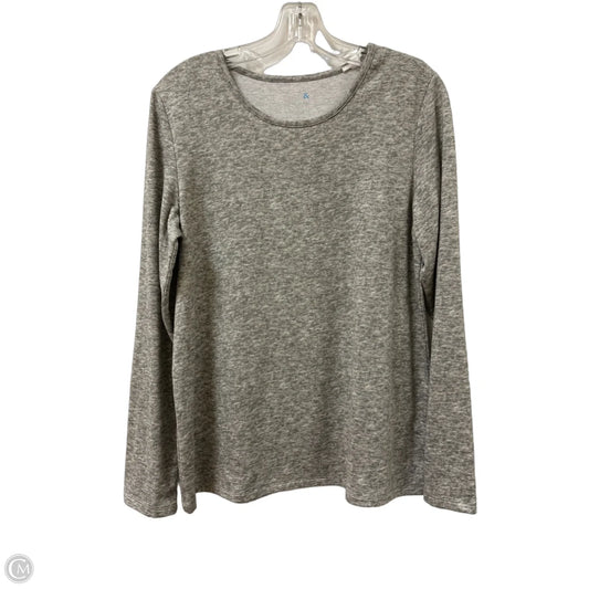 Top Long Sleeve Basic By Croft And Barrow In Grey, Size: S
