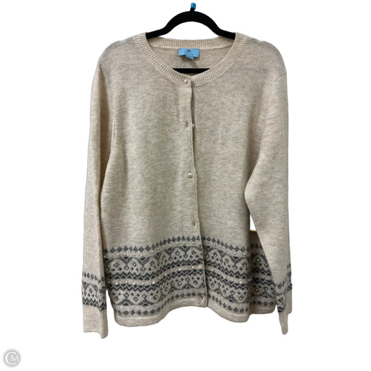 Sweater Cardigan By Cece In Tan, Size: Xl