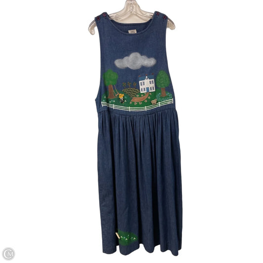 Dress Casual Midi By Clothes Mentor In Blue Denim, Size: L
