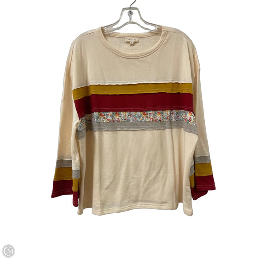 Top Long Sleeve By Clothes Mentor In Cream, Size: L