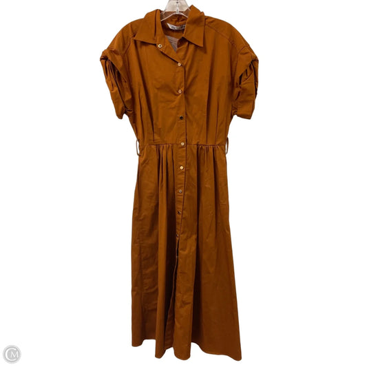 Dress Party Long By Zara In Orange, Size: M