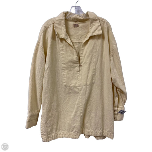 Tunic Long Sleeve By Free People In Yellow, Size: L