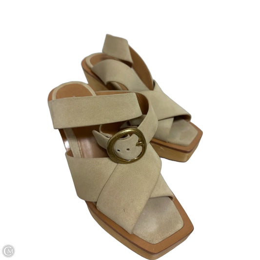 Sandals Heels Wedge By Rag And Bone In Tan, Size: 8.5