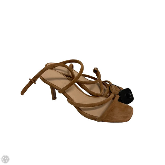 Sandals Heels Kitten By Veronica Beard In Brown, Size: 9