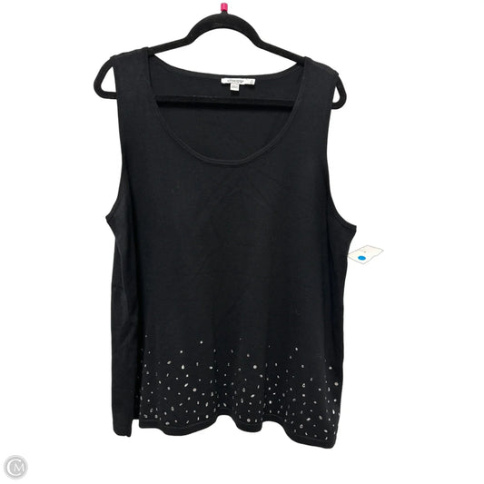 Top Sleeveless By Chicos In Black, Size: 2x