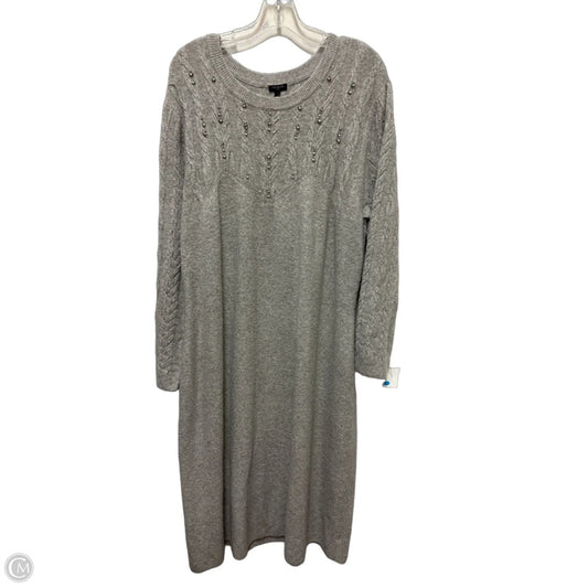 Dress Sweater By Talbots In Grey, Size: 3x