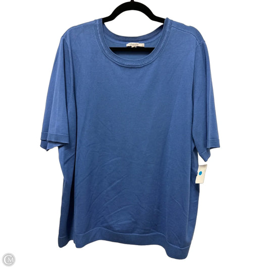 Top Short Sleeve By Chicos In Blue, Size: 2x