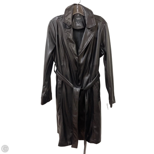 Coat Trench Coat By Torrid In Black, Size: L