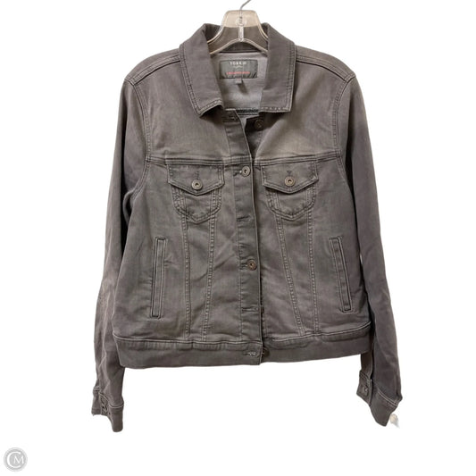 Jacket Denim By Torrid In Grey, Size: L