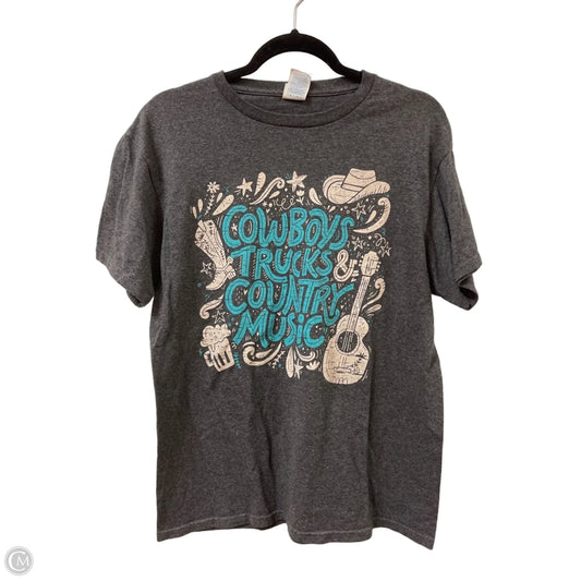 Top Short Sleeve By Clothes Mentor In Grey, Size: M