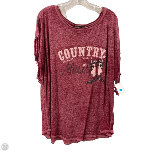Top Short Sleeve By Clothes Mentor In Red, Size: 3x