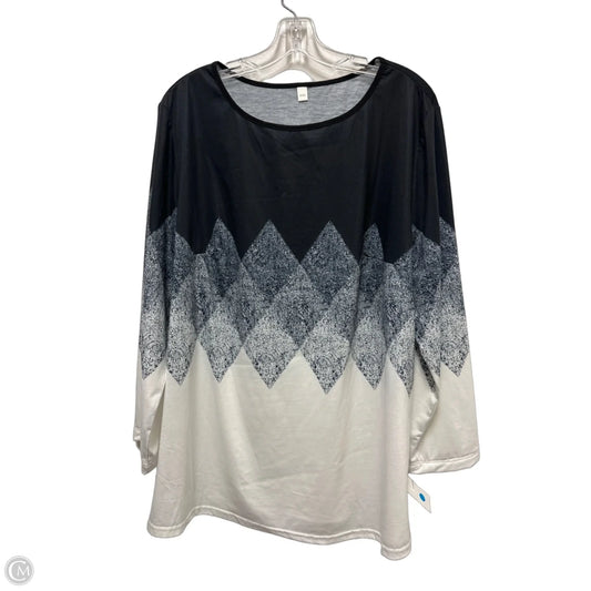 Top Long Sleeve By Clothes Mentor In Black, Size: 1x
