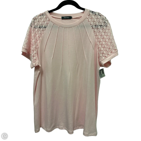 Top Short Sleeve By Automet In Pink, Size: Xl