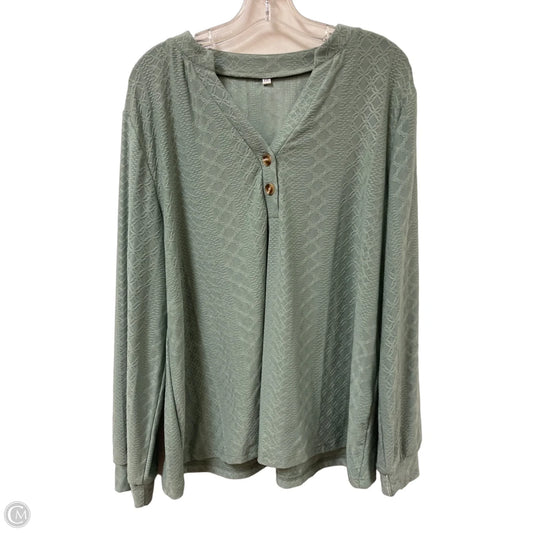 Top Long Sleeve By Clothes Mentor In Green, Size: 1x